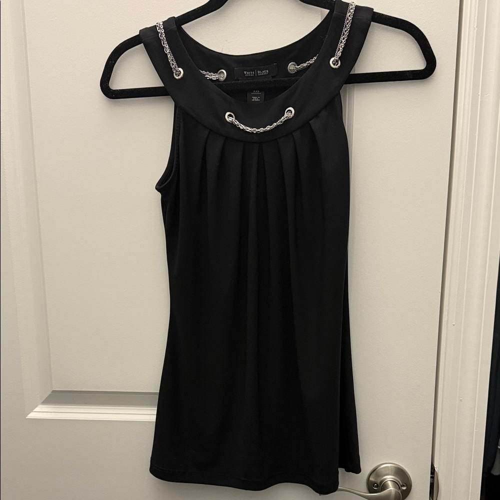 White House Black Market Black Knit Top